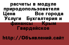 расчеты в модуле природопользователя › Цена ­ 3 000 - Все города Услуги » Бухгалтерия и финансы   . Крым,Гвардейское